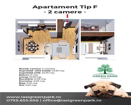 Apartament 2 camere Tatarasi Green Park mobilat si utilat!