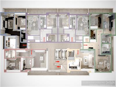 Apartamente noi, 2 camere decomandat, Continental  Frumoasa