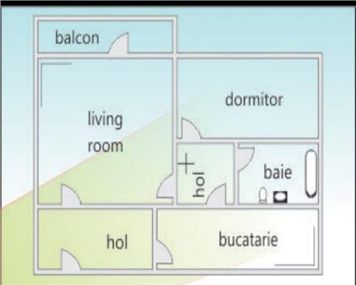 Podu Ros  Centru, apartament 2 camere decomandat, bloc fara risc!