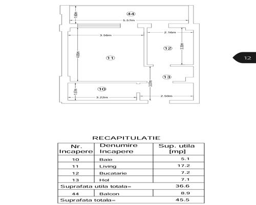 Apartament 1 camera de vanzare Moara de vant