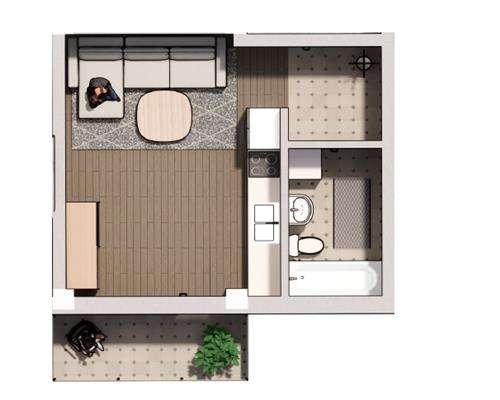 Apartamente noi, 1 camera, parcare inclusa! Pacurari  Rediu