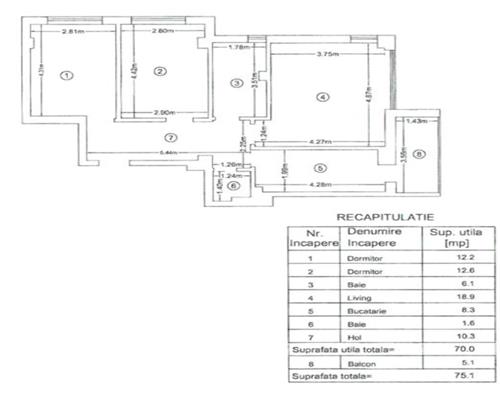 Apartament 3 camere decomandat, Moara de Vant Iasi, bloc nou finalizat/intabulat!