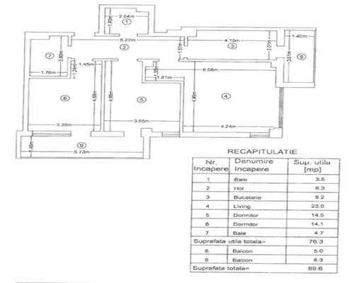 Apartament 3 camere decomandat, Moara de Vant Iasi, bloc nou finalizat/intabulat!